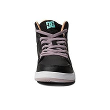 Load image into Gallery viewer, DC Shoes Cure High Top Elastic Laces Sneakers in Black/Purple: Size 10 to 7
