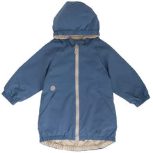 Load image into Gallery viewer, Calikids Lined 100% Waterproof Hooded Rain Jacket in Blue: Size 2 to 6 Years
