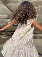 Load image into Gallery viewer, Vignette Dress in White With Yellow/Pink/Blue Floral Print: Size 2 to 8 Years
