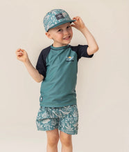 Load image into Gallery viewer, Nano Abstract Print on Green Baseball Cap: Sizes 12/24M to 8/12 Years
