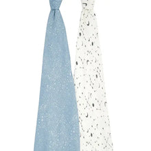 Load image into Gallery viewer, Aden + Anais Silky Soft Swaddle in Blue Speckle
