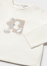 Load image into Gallery viewer, Mayoral Girls Soft Long Sleeved Shirt with Glittery Graphic on Front: Size 3 to 9 Years
