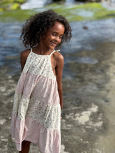 Load image into Gallery viewer, Vignette “Kit” Tiered Swing Dress in Pink Floral Print: Size 2 to 12 Years
