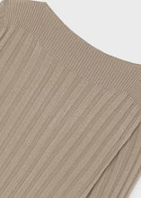 Load image into Gallery viewer, Mayoral Girls Ribbed Knit Long Sleeved Top in Beige: Sizes 8 to 18
