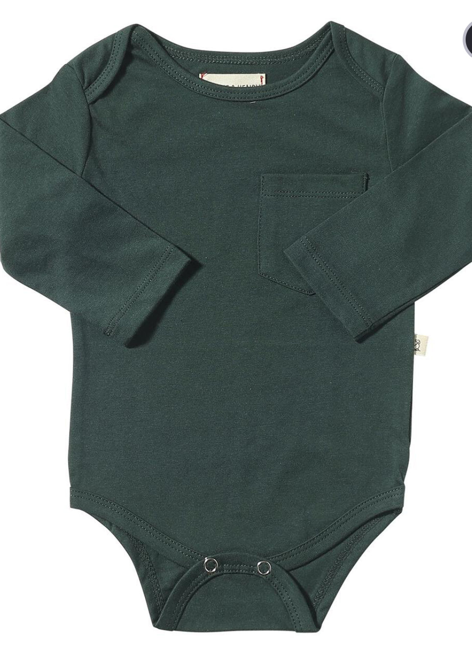 Me & Henry Baby Boys Forest Green Long Sleeved Onesie: Sizes 0-24M