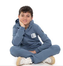 Load image into Gallery viewer, Cotton Joggers in Grey/Blue: Size 7 to 12 Years
