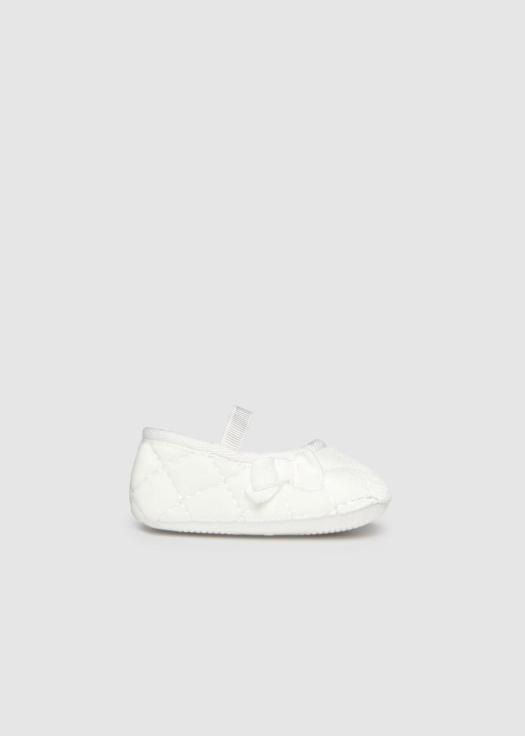 Mayoral Baby Girl Velvet Mary Jane Shoes in White: Size Newborn to 9