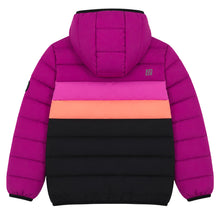 Load image into Gallery viewer, Nano Girls Hooded Puffer in Pink Stripes: Size 3 to 10 Years
