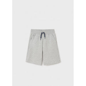 Mayoral Boys Jogger Shorts in Light Grey: Sizes 8 to 18 Years