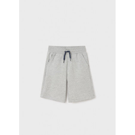 Mayoral Boys Jogger Shorts in Light Grey: Sizes 8 to 18 Years