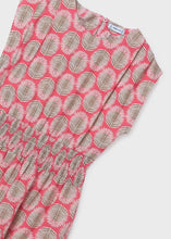 Load image into Gallery viewer, Mayoral Short Sleeve Dress with Palm Print on Pink: Size 10 to 18 Years
