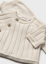 Load image into Gallery viewer, Mayoral 3 Piece Set of Organic Cotton Knit Take Home Set in Cream: Size 0M to 3M
