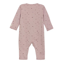 Load image into Gallery viewer, Fixoni Long Sleeve Organic Cotton Footless Sleeper In Dusty Rose With Flower Print: Size 12M to 24M
