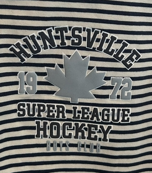 Boys Striped Long Sleeve Hockey Shirt: Size 6M - 24M