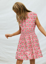 Load image into Gallery viewer, Mayoral Short Sleeve Dress with Palm Print on Pink: Size 10 to 18 Years
