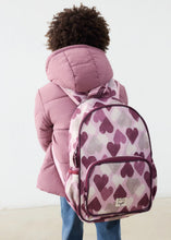 Load image into Gallery viewer, Mayoral Pink/Purple Hearts Backpack with Matching Pencil Case
