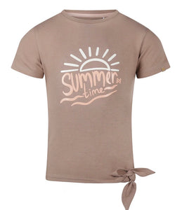 Cute Cotton “Summer Time” Crop Top in Smokey Mauve: Sizes 2 to 12 Years