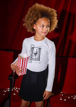 Load image into Gallery viewer, Mayoral Long Sleeved Ballerina Printed Cotton Shirt in White: Sizes 8-18
