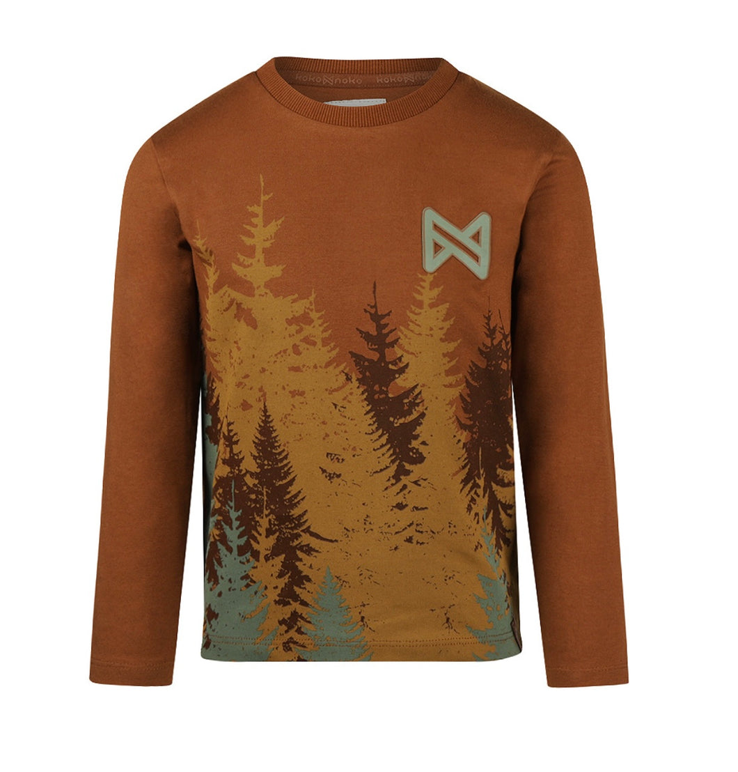 Long Sleeved Sweatshirt with Mountains and Bear Graphic: Size 2 to 6 Years