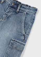 Load image into Gallery viewer, Mayoral Boys Denim Shorts in Dark Wash: Sizes 2 to 9 Years
