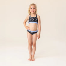 Load image into Gallery viewer, Nano Girls “Floral” Print with Blue Bikini: Size 3 to 14 Years
