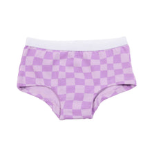 Load image into Gallery viewer, Nano Girls 2 Pack Boy Briefs Purple Check/Blue Daisy Print: Size 2/3 to 14/16
