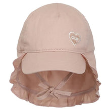 Load image into Gallery viewer, Calikids Baby Ball Cap with Neck Flap in Pink Clay: Size 3M to 3 Years
