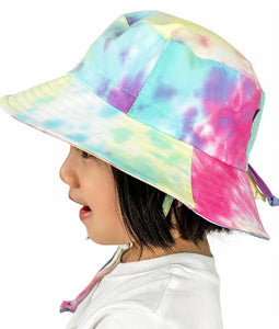 Jan & Jul Gro-with-me Bucket Hat in Watermelon Tie Dye Print : Size S to XL
