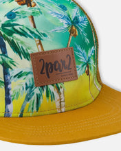 Load image into Gallery viewer, Deux Par Deux Baseball Cap “Palm Tree” Print : Size 3/6 Years to 7/12 Years
