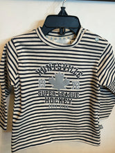 Load image into Gallery viewer, Boys Striped Long Sleeve Hockey Shirt: Size 6M - 24M
