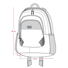 Load image into Gallery viewer, Deux Par Deux Backpack Blue Gradient Dinosaur Print
