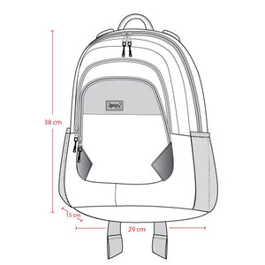 Deux Par Deux Backpack Blue Gradient Dinosaur Print