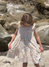 Load image into Gallery viewer, Vignette Dress in White With Yellow/Pink/Blue Floral Print: Size 2 to 8 Years

