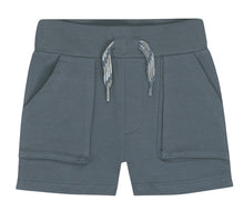Load image into Gallery viewer, Dirkje Baby Boy Cotton Jogger Shorts in Steel Blue: Size 6/9M to 24M
