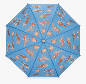 Hatley Tinsel Horses Print Umbrella