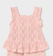 Load image into Gallery viewer, Mayoral Baby Girl Crochet Top in Pink: Size 6M to 2y

