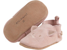 Load image into Gallery viewer, Enfant Baby “Kitty Cat” Leather Slippers in Misty Rose
