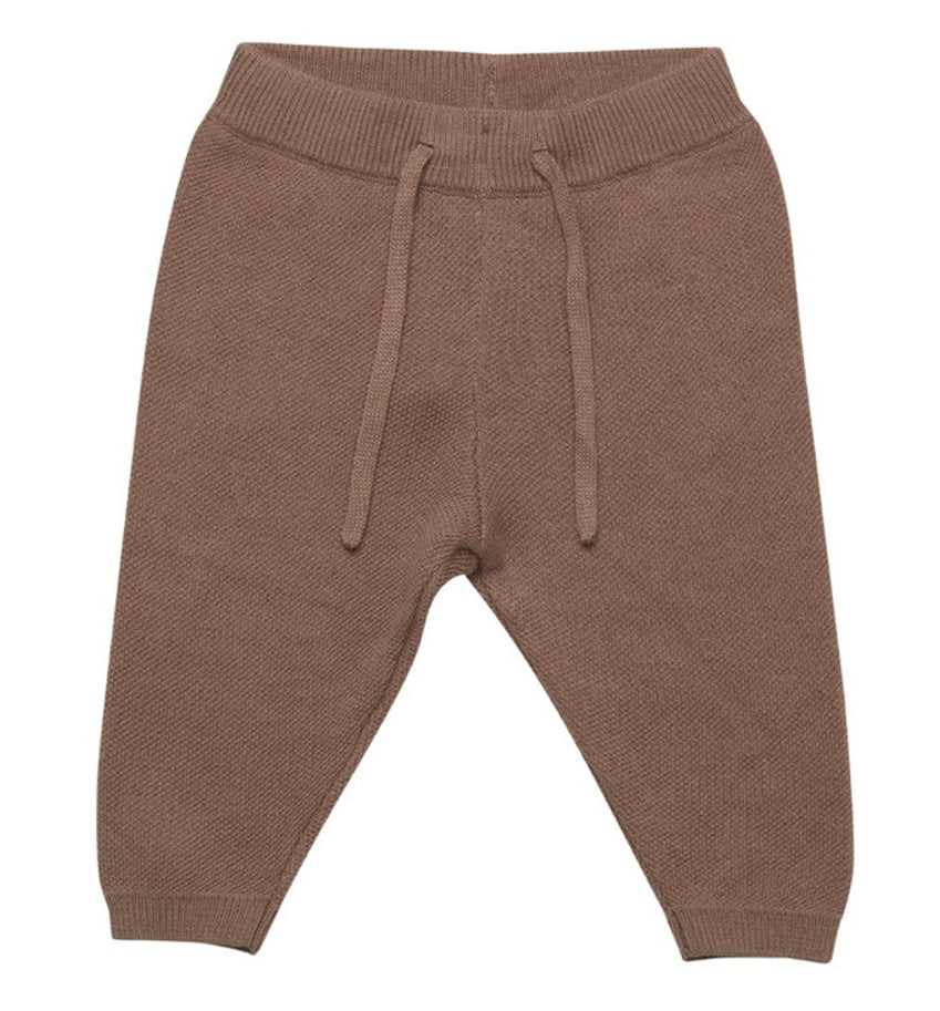 Fixoni Baby Organic Bamboo Cotton Knit Pants in Portabello