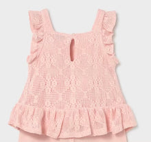 Load image into Gallery viewer, Mayoral Baby Girl Crochet Top in Pink: Size 6M to 2y
