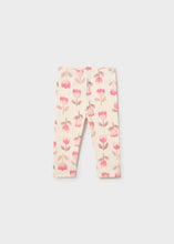 Load image into Gallery viewer, Mayoral Baby Girl So Soft Leggings in White With Pink Tulips: Size 6M to 18M
