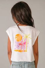 Load image into Gallery viewer, Mayoral Girls Sleeveless White Tee with Summer Graphic on Back: Size 10 to 18 Years
