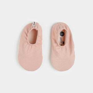 Petite Lem Girls Rose Quartz Ribbed Swim Slippers