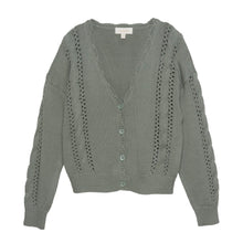 Load image into Gallery viewer, Creamie Brand Soft Sweater Cardigan in Sage: Size 5/6y - 6y - 14y
