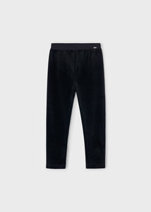 Mayoral Girls Velvet Leggings in Black : Size 2 to 9