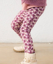 Load image into Gallery viewer, Mayoral Girls Purple and Pink Hearts Print Leggings: Sizes 2 to 9 Years
