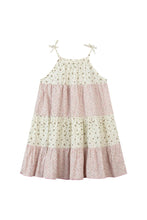 Load image into Gallery viewer, Vignette “Kit” Tiered Swing Dress in Pink Floral Print: Size 2 to 12 Years
