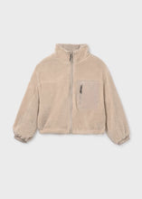 Load image into Gallery viewer, Mayoral Reversible Cropped Sherpa Jacket In Cream:  Size 8 to 18 Years
