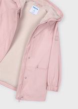 Load image into Gallery viewer, Mayoral Hooded Raincoat with Fleece Lining in Soft Pink: Size 4 to 8
