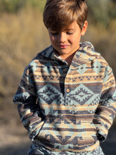 Load image into Gallery viewer, Me &amp; Henry Rancho Blue Aztec Jacket: Size 3/4 to 9/10 Years
