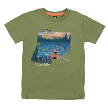 Load image into Gallery viewer, Näno “Rockies” Graphic Tee in Olive Green: Size 2 to 10
